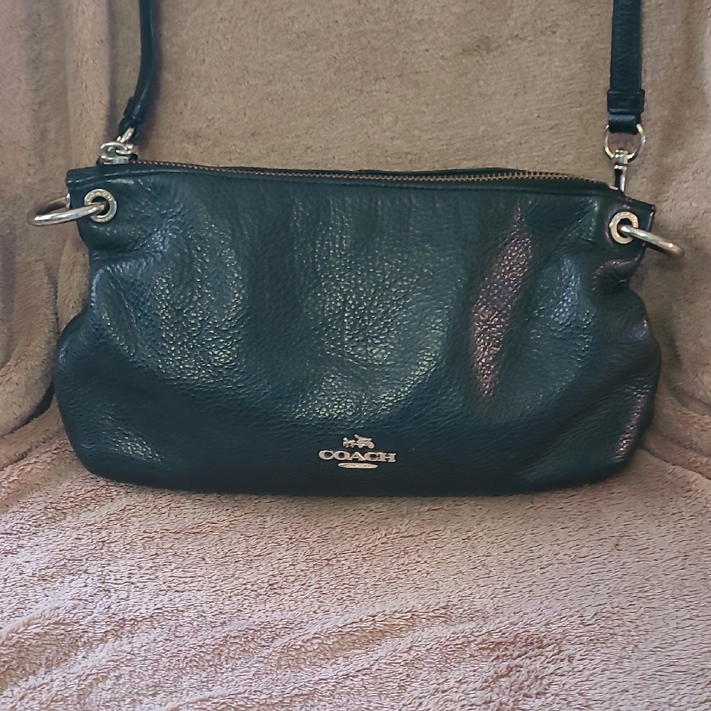 Coach Black Leather Crossbody Bag